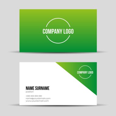 Modern yeşil kartvizit şablonu