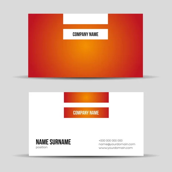 Modern red business card template — Stock Vector
