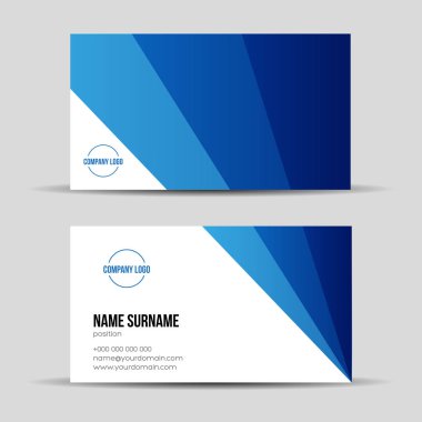 Modern mavi kart şablonu