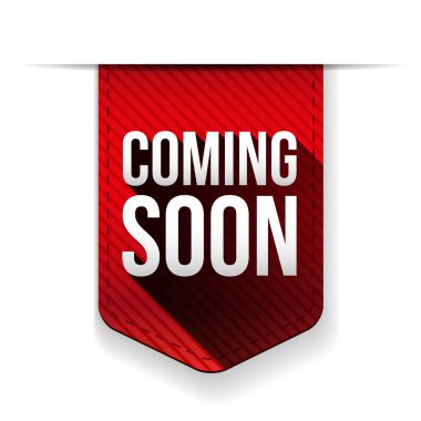 Kırmızı kurdele vektör coming soon