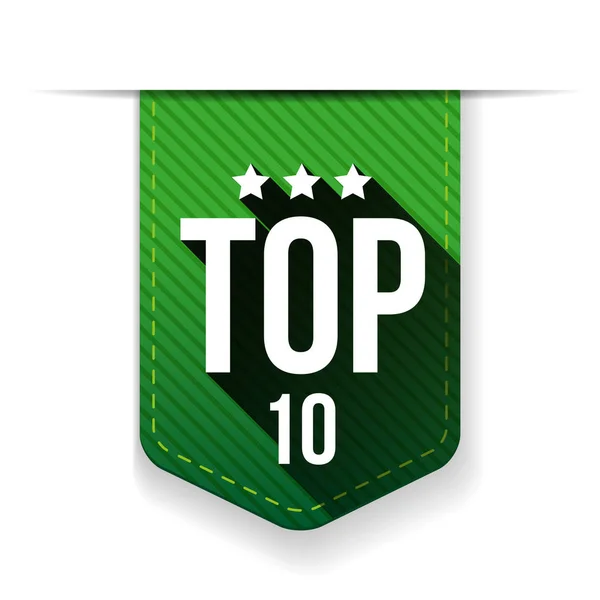 Nastro vettoriale Top Ten — Vettoriale Stock