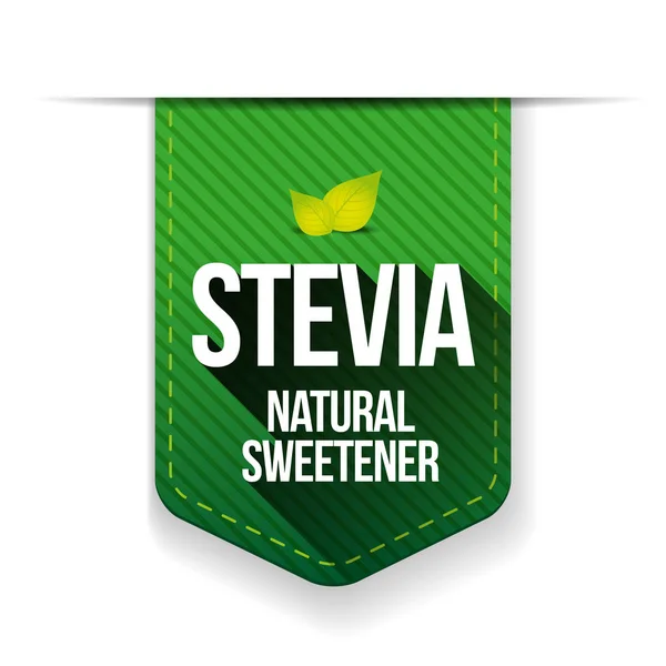 Stevia - Natural Sweetener vectores de cinta — Vector de stock