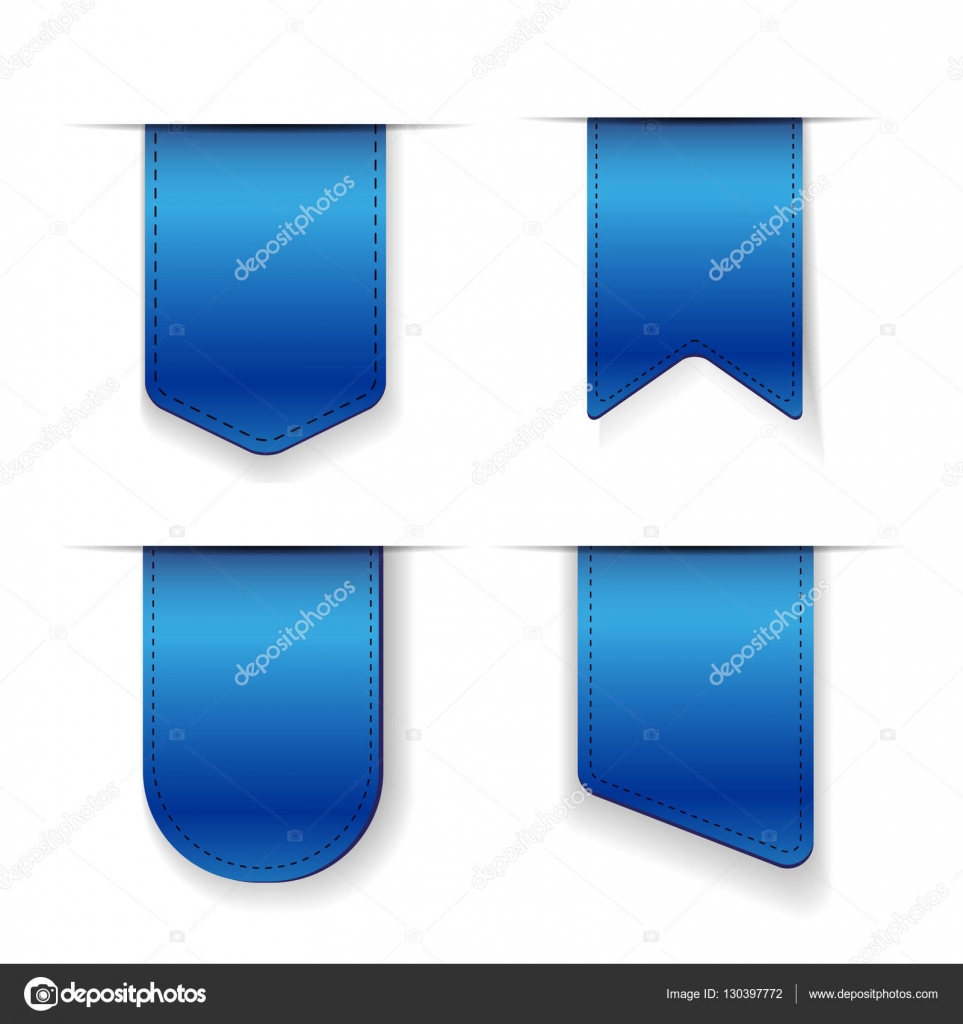 Vector Blue Ribbon set Stock Vector Image by ©Grounder #130397772