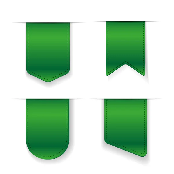Ensemble de ruban vert vectoriel — Image vectorielle