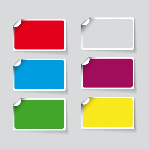 Colorful paper sticker vector — Stock Vector