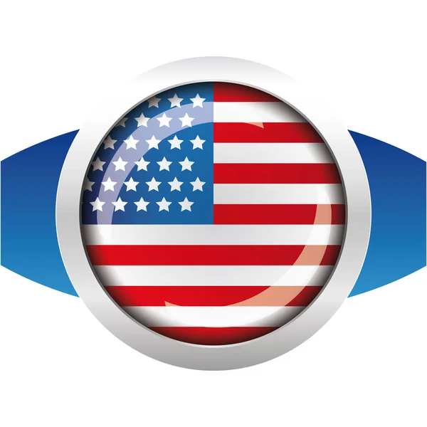 USA vlag badge vector — Stockvector