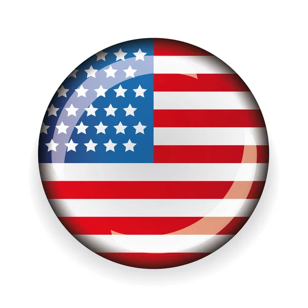 Usa flag badge vektor — Stockvektor