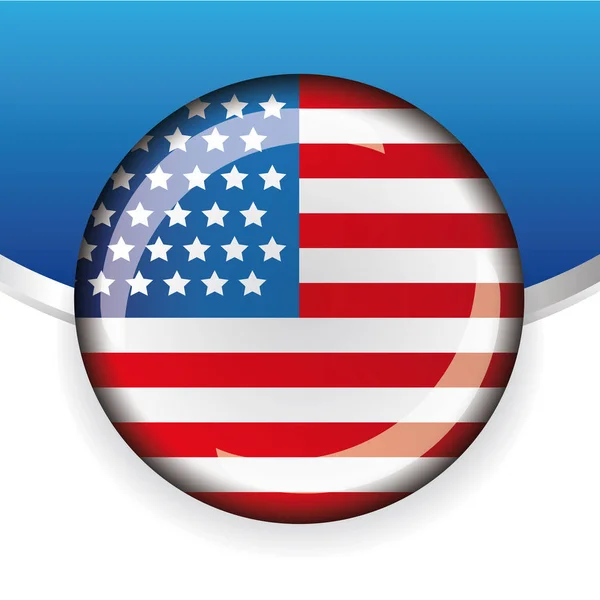 USA vlag badge vector — Stockvector