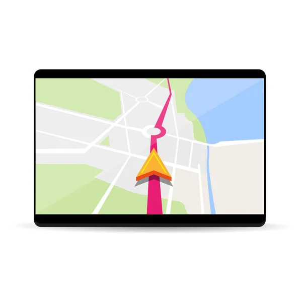 Navigation sur smartphone et tablette — Image vectorielle