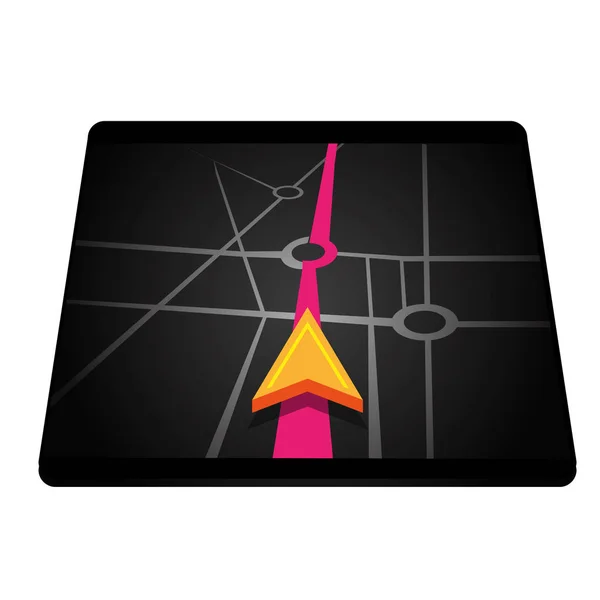 Navigation sur smartphone ou tablette — Image vectorielle