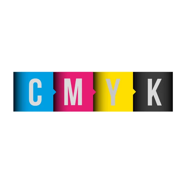 CMYK vytisknout koncept nápis — Stockový vektor