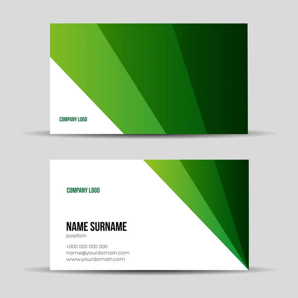 Modern green business card template — Stock Vector