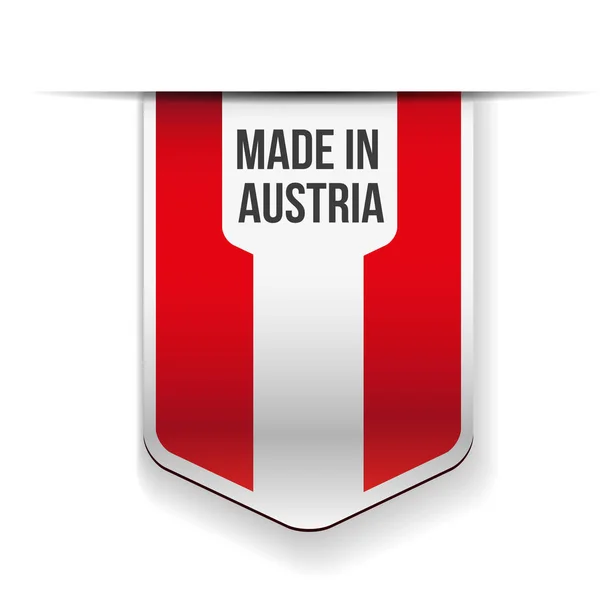 Made in Austria flag ribbon — Stock Vector