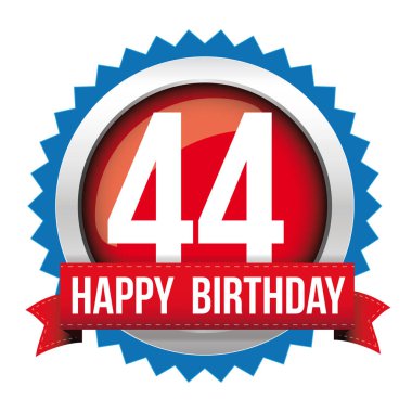 Kırk dört yıl kutlu olsun rozet şerit