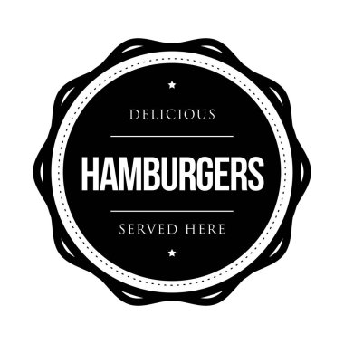 Hamburger vintage damga logosu