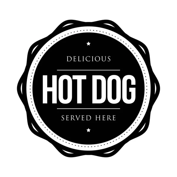 Hot Dog vintage vector — Stock Vector
