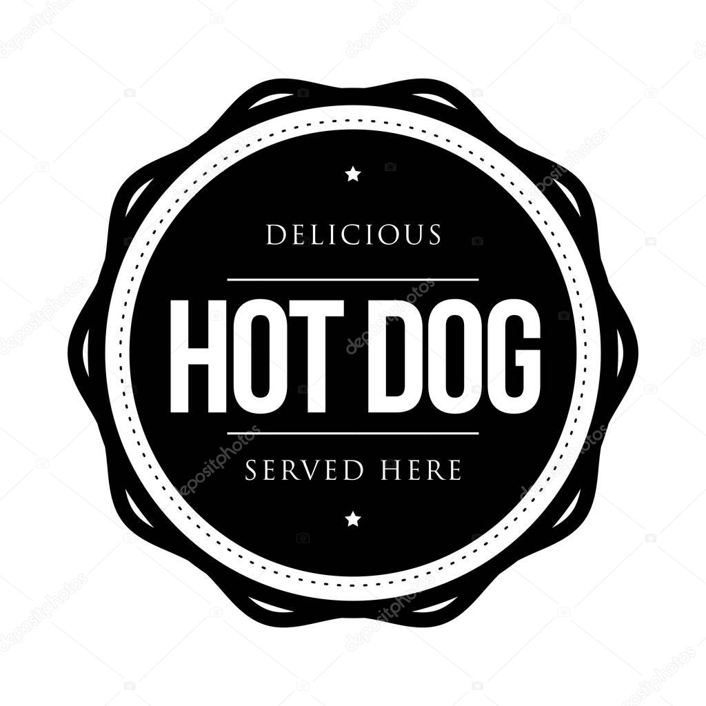 Hot Dog vintage vector