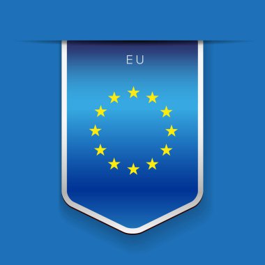 AB bayrağı şerit vektör