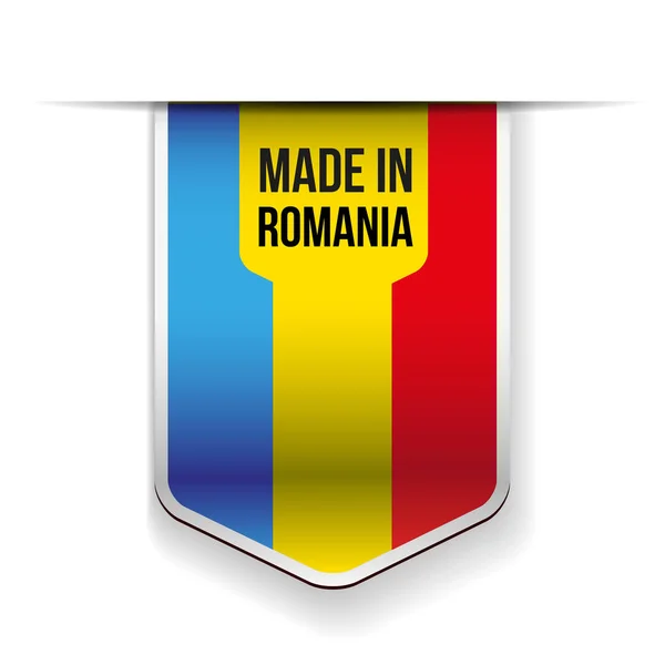 Romanya bayrağı şerit vektörde yapılan — Stok Vektör