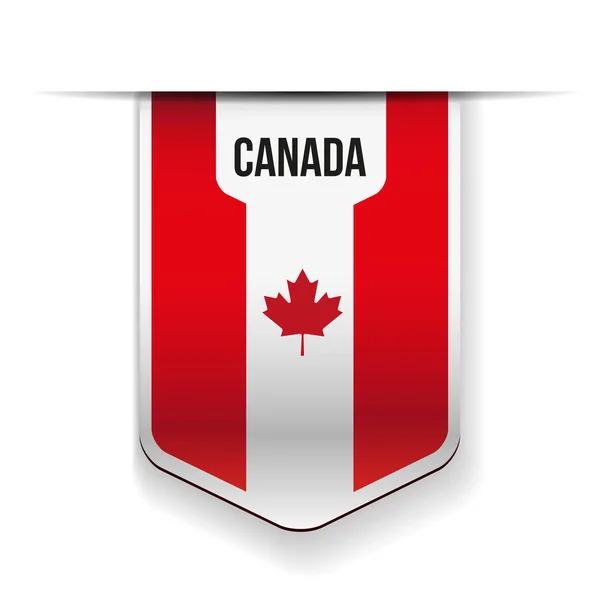 Vetor de fita de bandeira do Canadá — Vetor de Stock