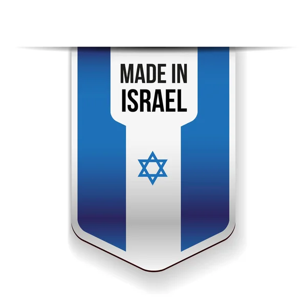 Gemaakt in Israël vlag lint vector — Stockvector