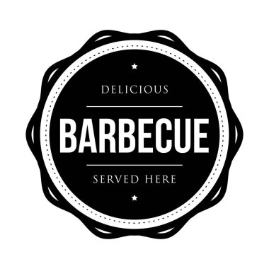 Barbekü vintage pul vektör