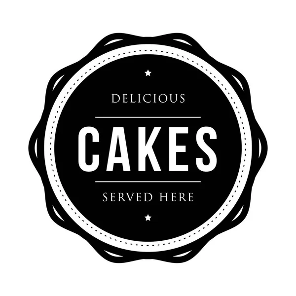 Cakes vintage stamp vector — Stock Vector