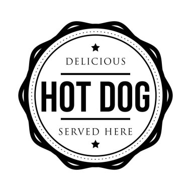 Sosisli sandviç vintage damgası