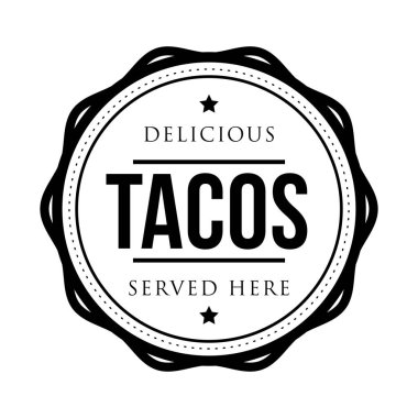 Taco Vintage pul vektör