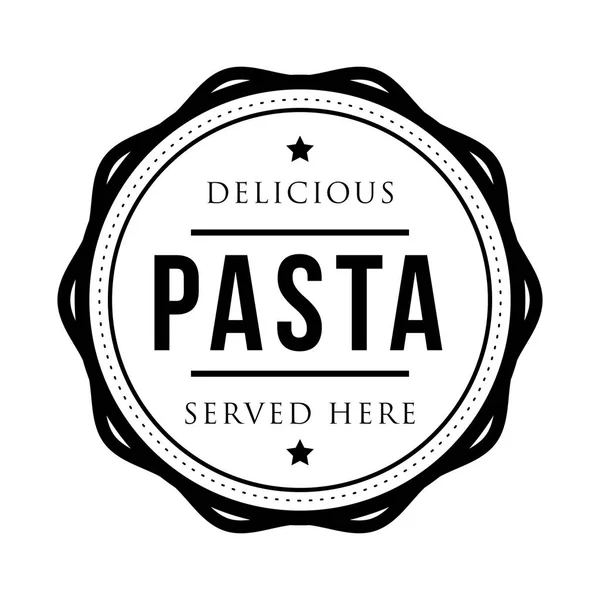 Pasta vintage stamp logo — Stock Vector