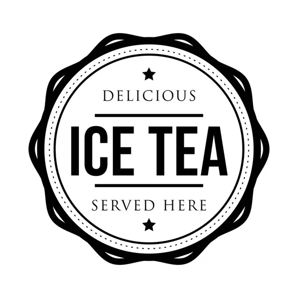 Té de hielo sello vintage — Vector de stock