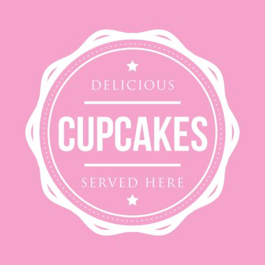 Cupcakes vintage pul vektör