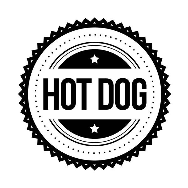 Hot Dog vintage stamp vector — Stock Vector