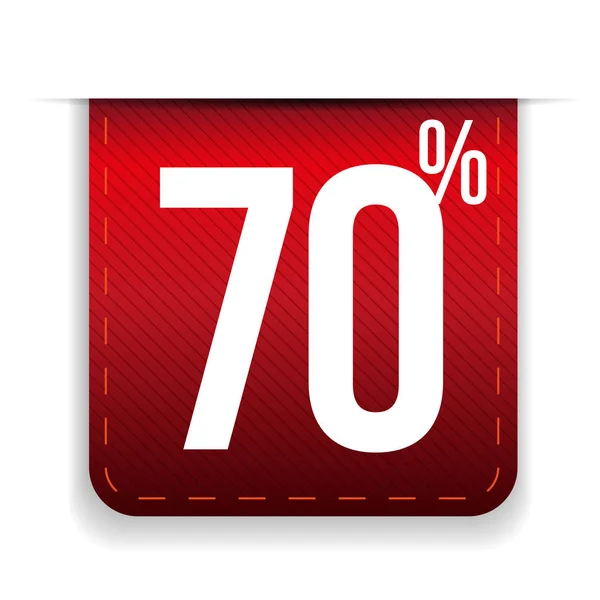 70% скидка на красную ленту — стоковый вектор