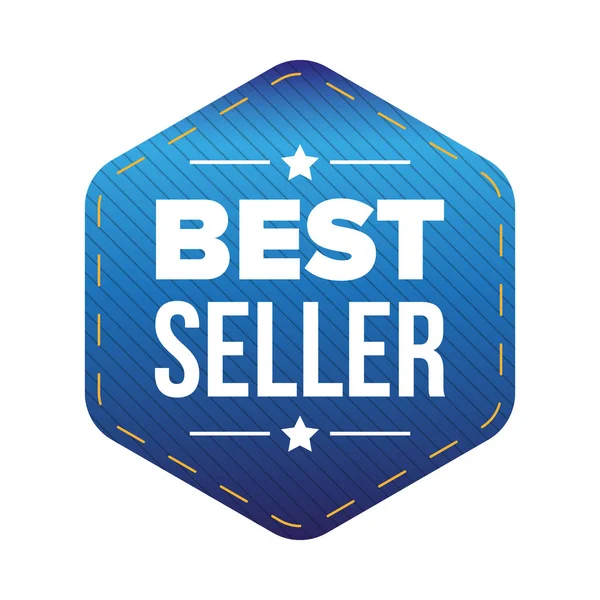 Best Seller blue patch — Stock Vector