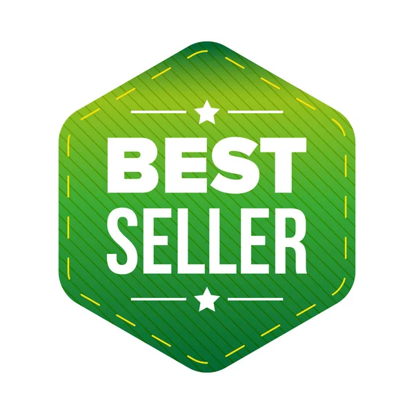 Best Seller patch verde — Vettoriale Stock