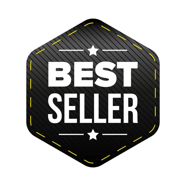 Parche negro Best Seller — Vector de stock