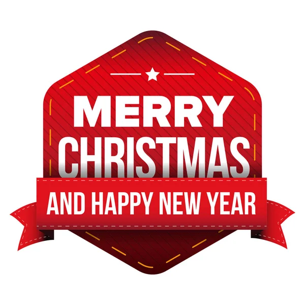 Joyeux Noël et bonne année patch — Image vectorielle