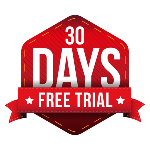 Dertig dagen gratis trial vector — Stockvector