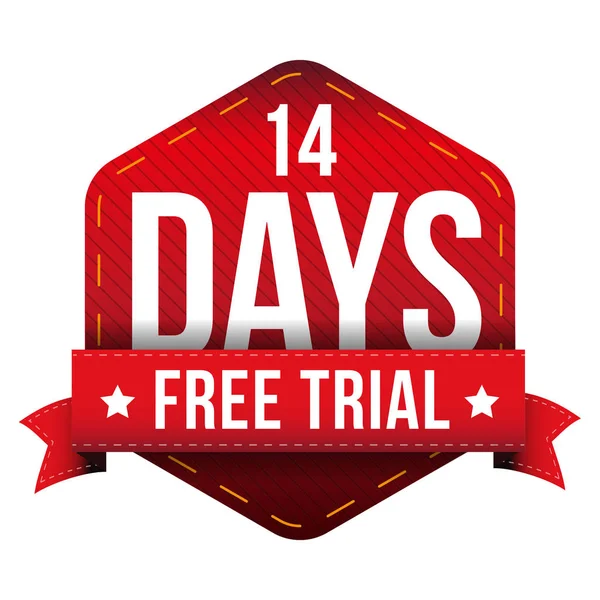 14 дней бесплатного пробного вектора — стоковый вектор