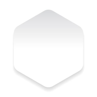 Beyaz kağıt etiket altıgen vektör