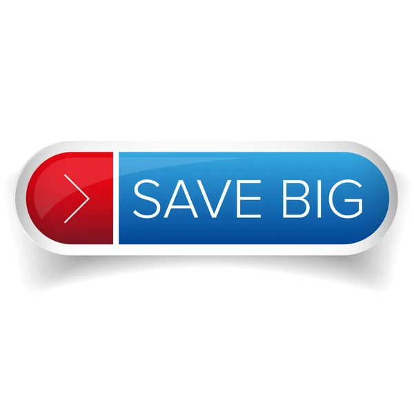 Save Big Button вектор — стоковый вектор