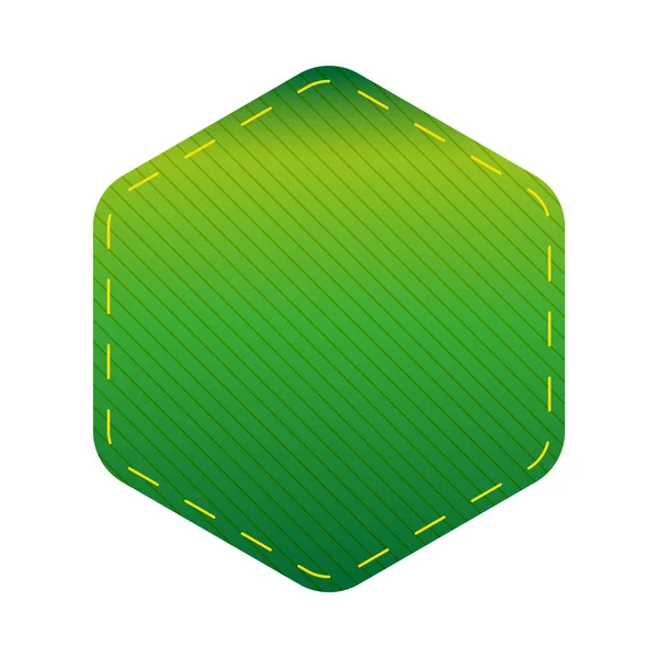 Vector de etiqueta engomada de parche hexagonal vacío — Vector de stock