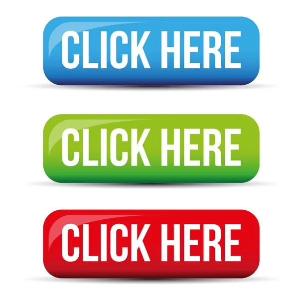 Click Here button set — Stock Vector