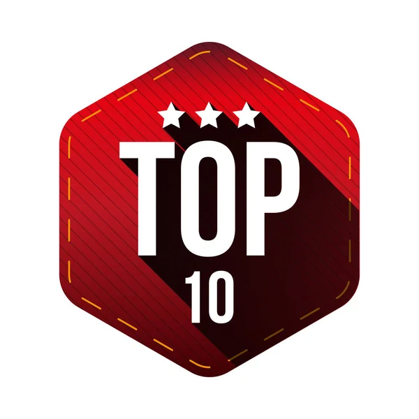 Top 10-tíz vektor hatszög javítás — Stock Vector