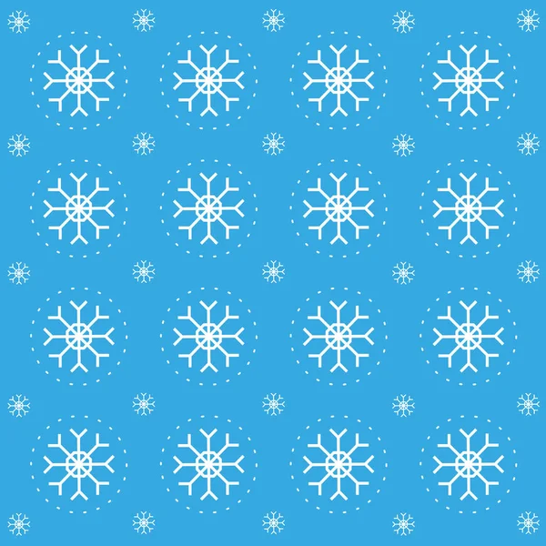 Kerst patroon met sneeuwvlokken vector — Stockvector