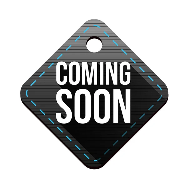 Coming soon hangtag vector — Stock Vector