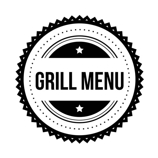 Grill menú vintage sello vector — Vector de stock