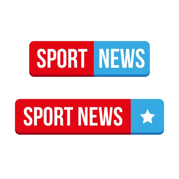 Sport News button vector — Stock Vector