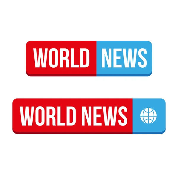 World News button vector — Stock Vector